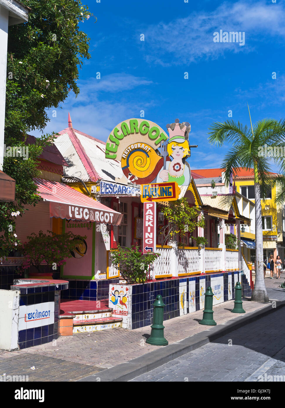 dh Philipsburg St. MAARTEN Karibik l ' Escargot französische restaurant Stockfoto