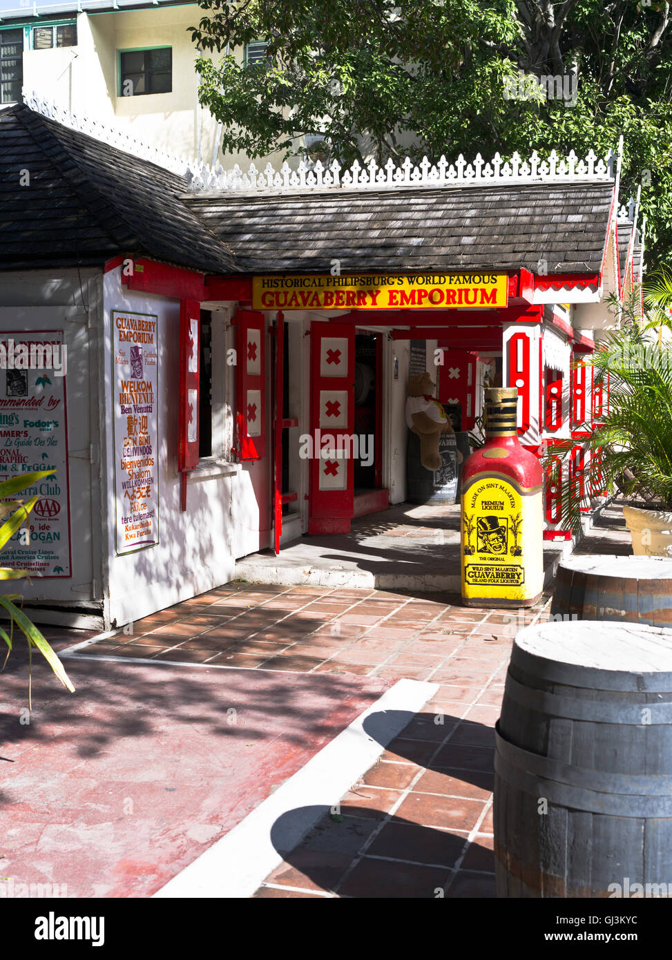dh Philipsburg St. MAARTEN Karibik Guavaberry Emporium trinken shop Stockfoto