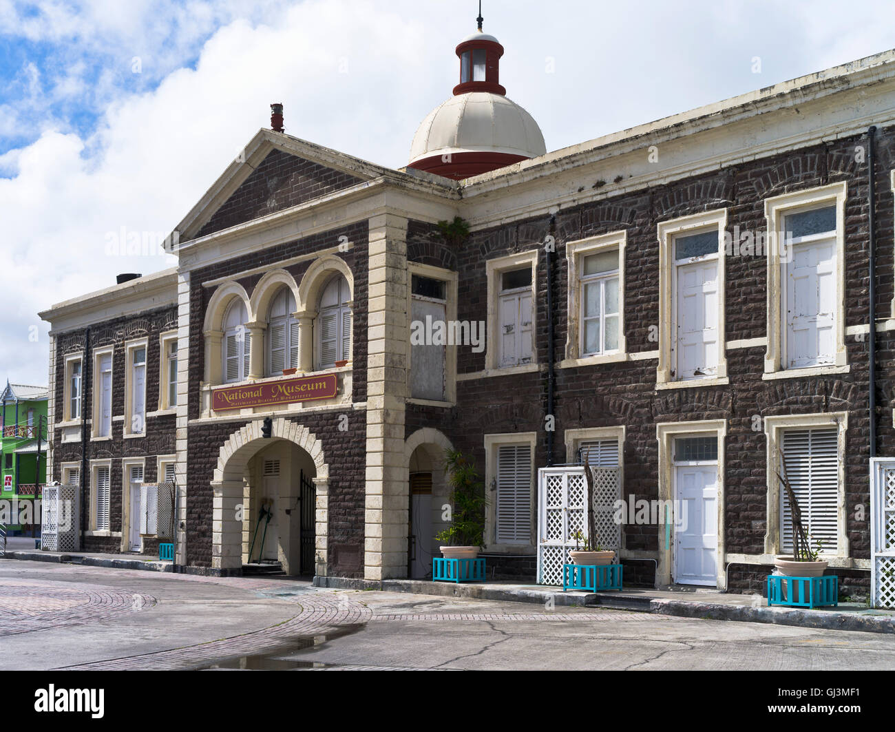 dh Basseterre ST KITTS CARIBBEAN Old Treasury Building National Museum Port Zante Stockfoto