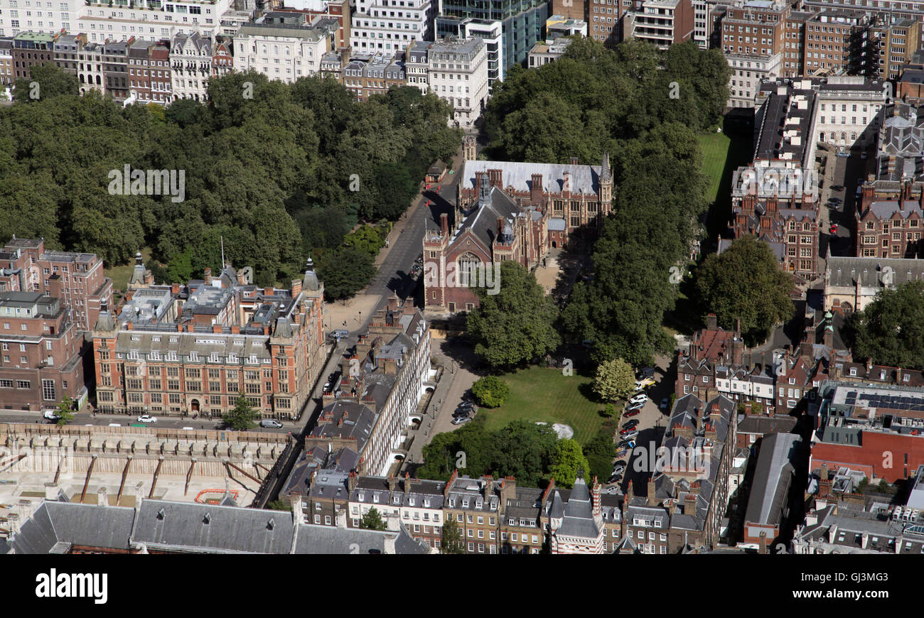 Luftaufnahme von Lincolns Inn & New Square, London WC2A, UK Stockfoto