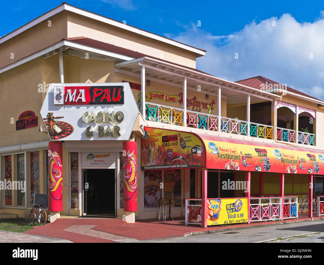 Dh Basseterre St. Kitts KARIBIK Karibik chinesischen Casino ma Pau Westinseln Stockfoto