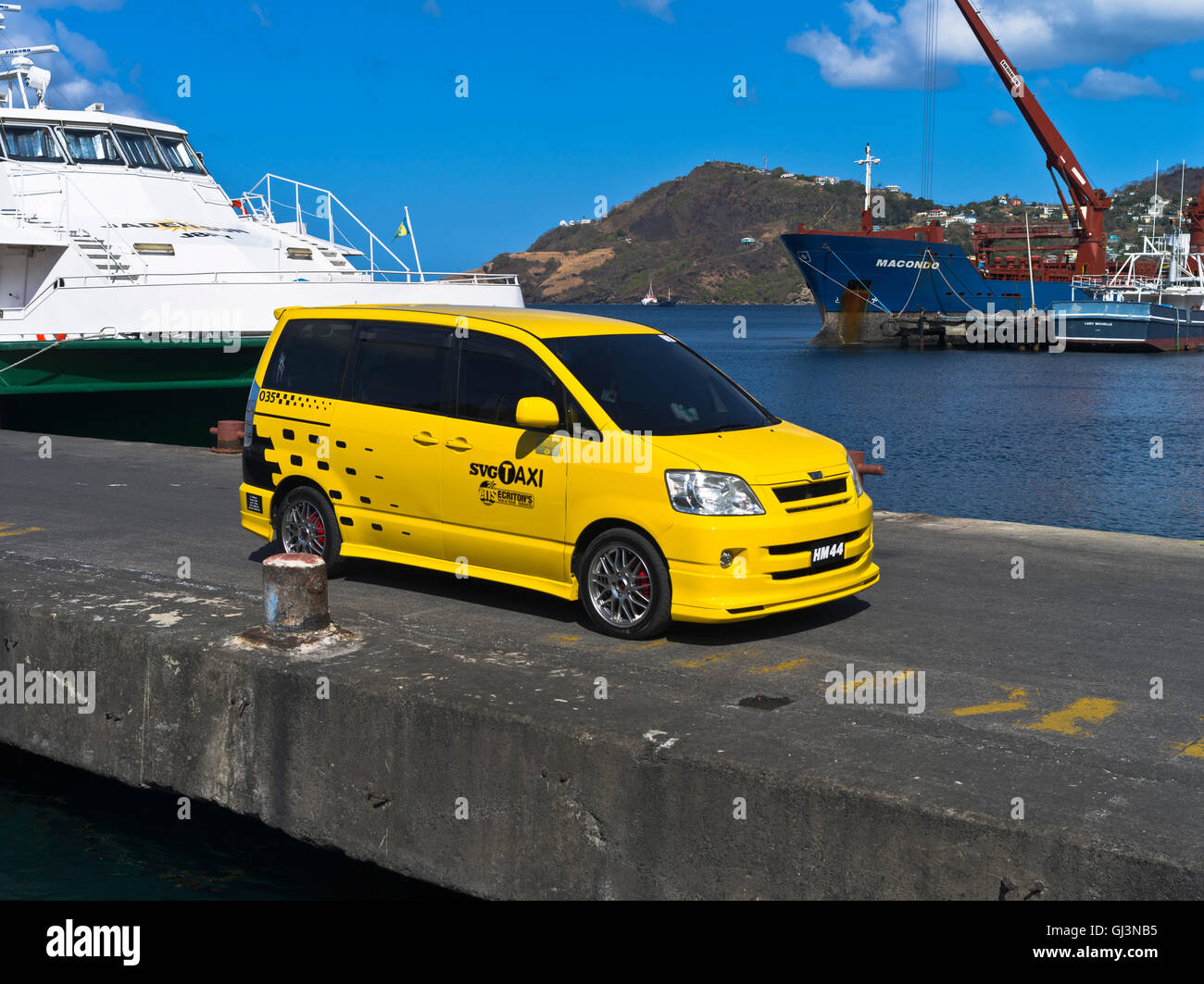 dh Kingstown St. VINCENT Karibik Karibik taxi Stockfoto