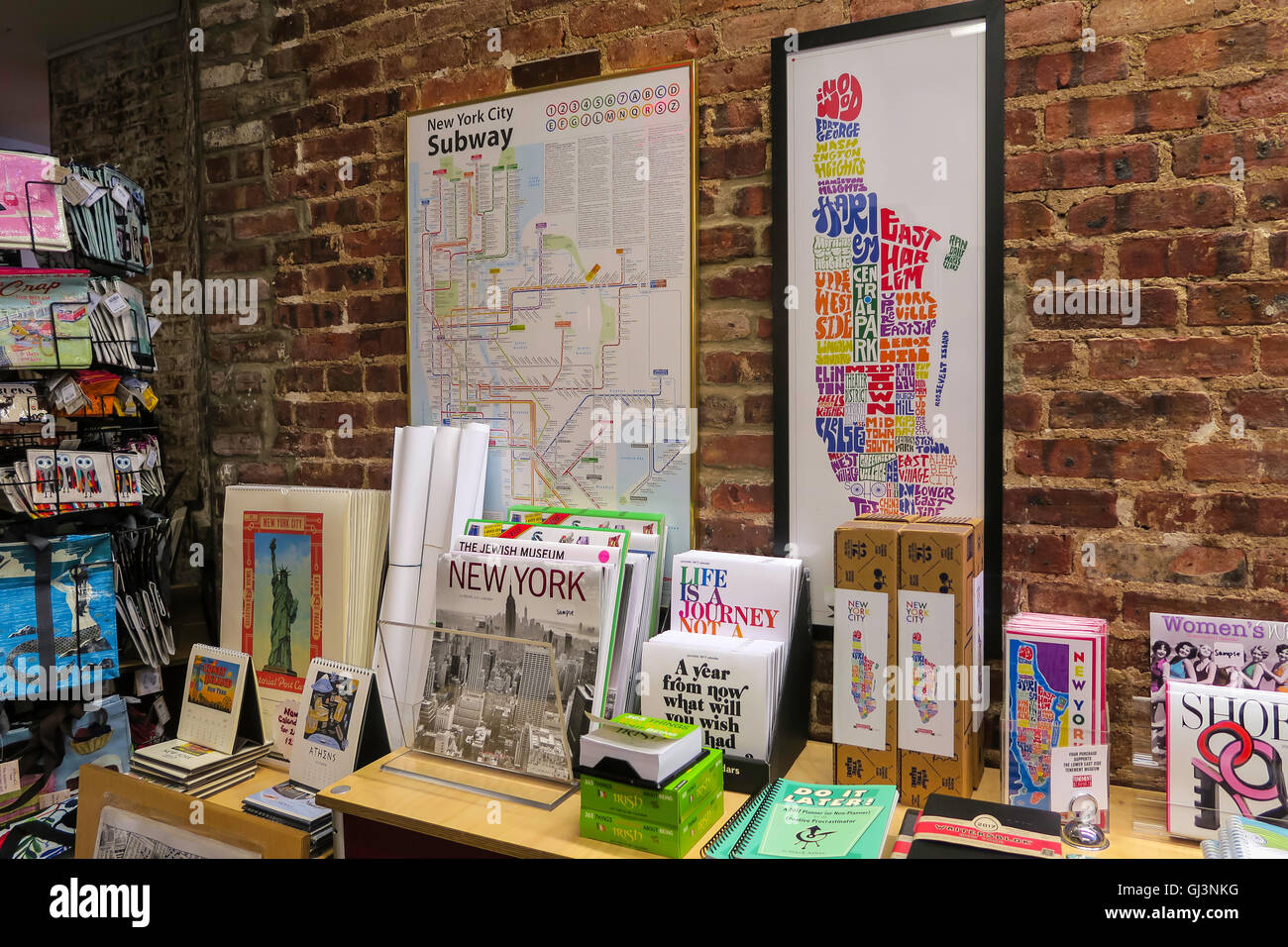 Geschenk-Shop auf der Lower East Side Tenement Museum, 97 Orchard Street, NYC Stockfoto