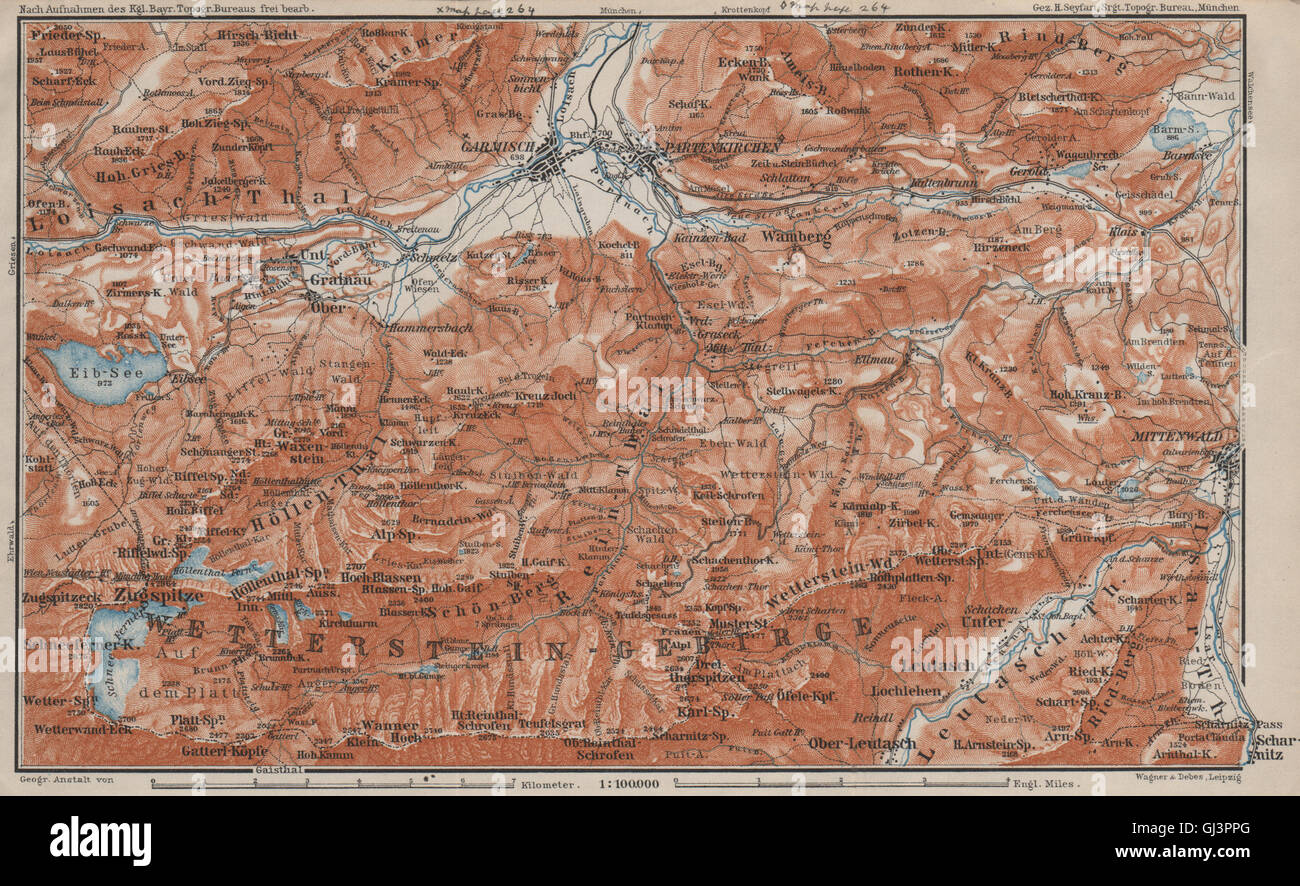 GARMISCH-PARTENKIRCHEN-Umgebung. Mittenwald. Deutschland/Österreich