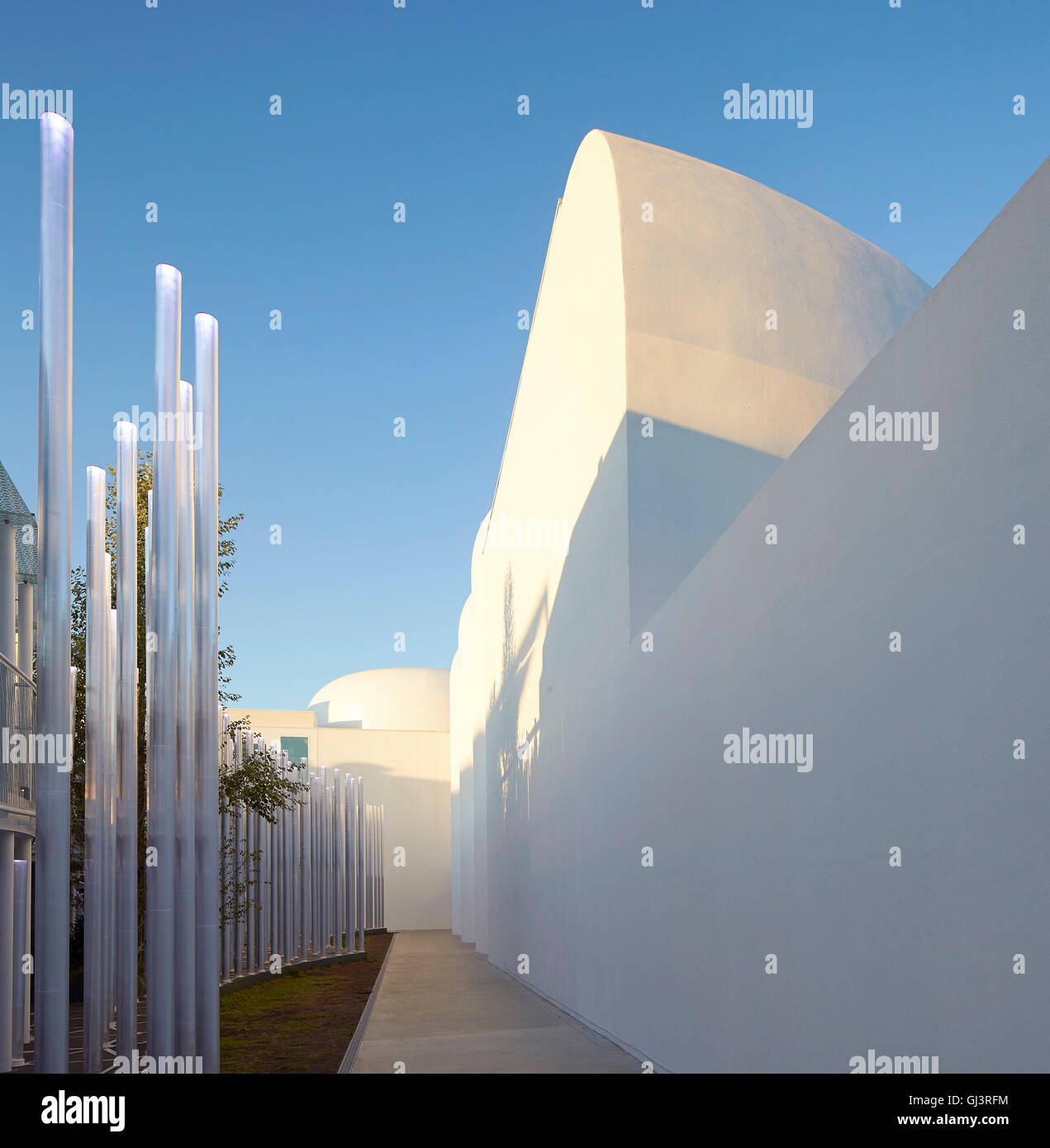 Perspektive auf Eingang Flur. Mailand EXPO 2015, Korea Pavillon, Mailand, Italien. Architekt: BCHO Architekten, 2015. Stockfoto