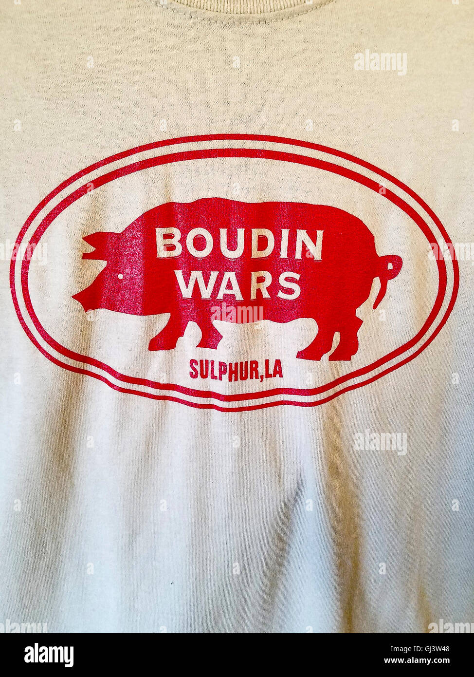 Boudin Trail T-shirt.in SW Louisiana Stockfoto