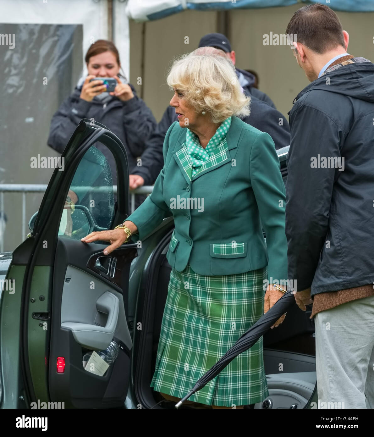 Ballater, Aberdeenshire, Schottland, Großbritannien. 11. August 2016. Dies ist Camilla, Duchess of Cornwall bei Ballater Highland Games. Stockfoto