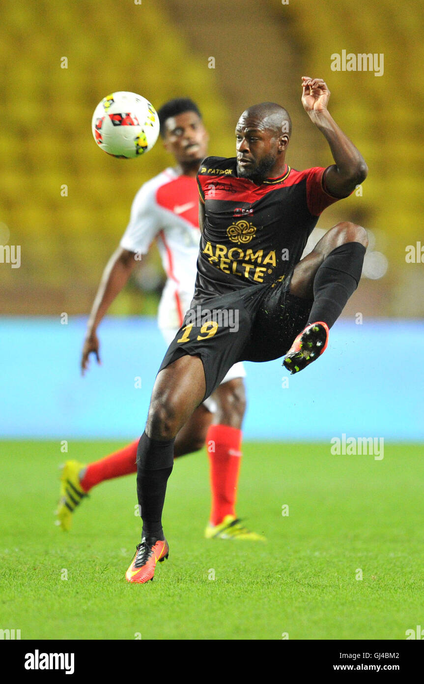 Monaco, Frankreich. 12. August 2016. Französisch-Lgunue-1-Fußball-Saison 2016 / 17. AS Monaco gegen Guingamp. Yannis SALIBUR (Eag) Credit: Action Plus Sport/Alamy Live News Stockfoto