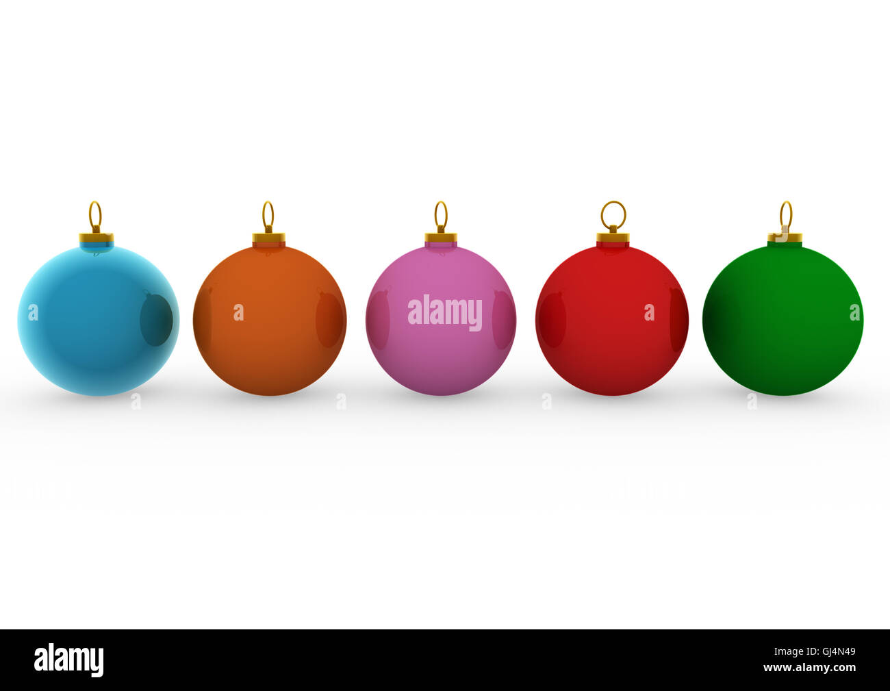 3D Weihnachtskugeln bunt Stockfoto 3D Weihnachtskugeln bunt Stockfoto