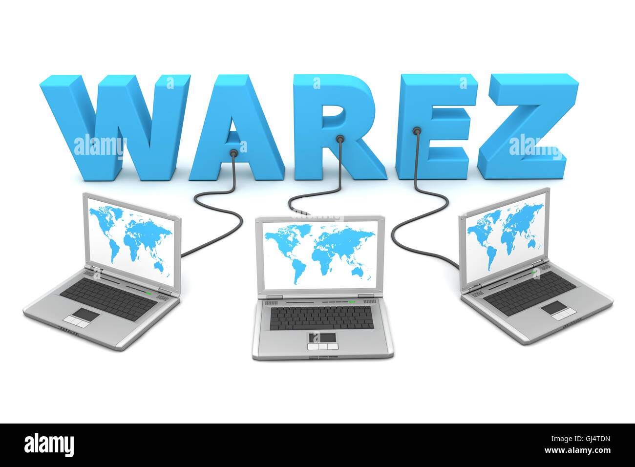 Multiple verdrahtet, Warez Stockfoto