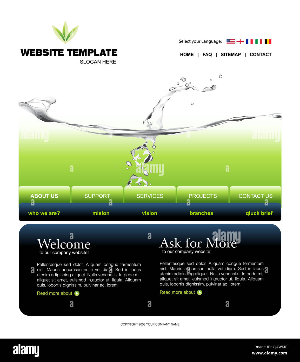 Website-Templates Stockfoto