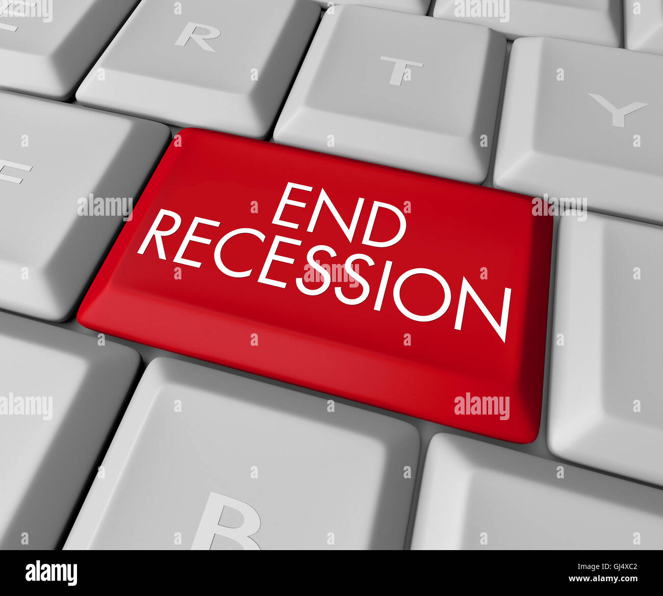 Beendigungstaste Rezession auf Computer-Tastatur Stockfoto