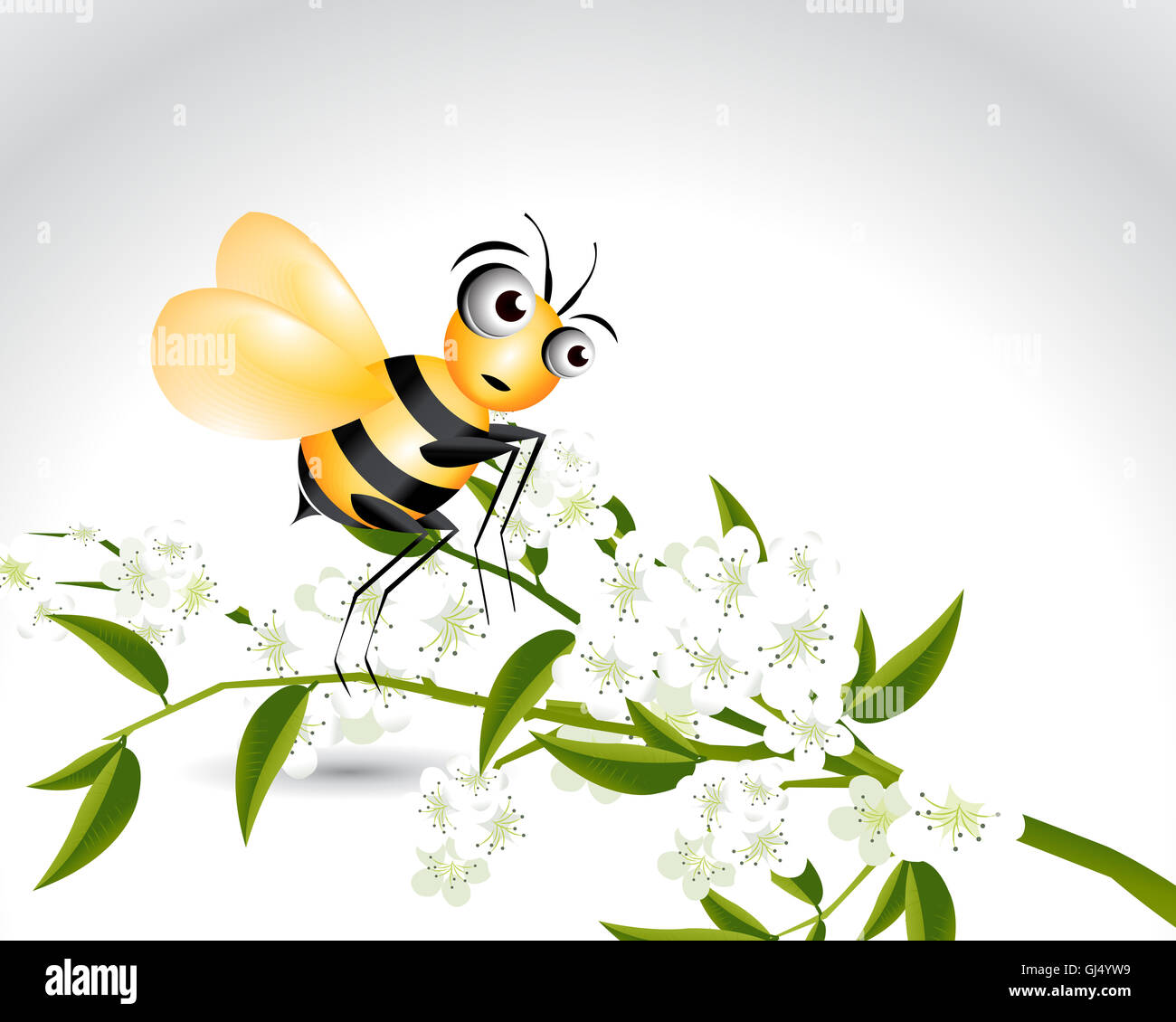 Happy Bee Charakter Stockfoto