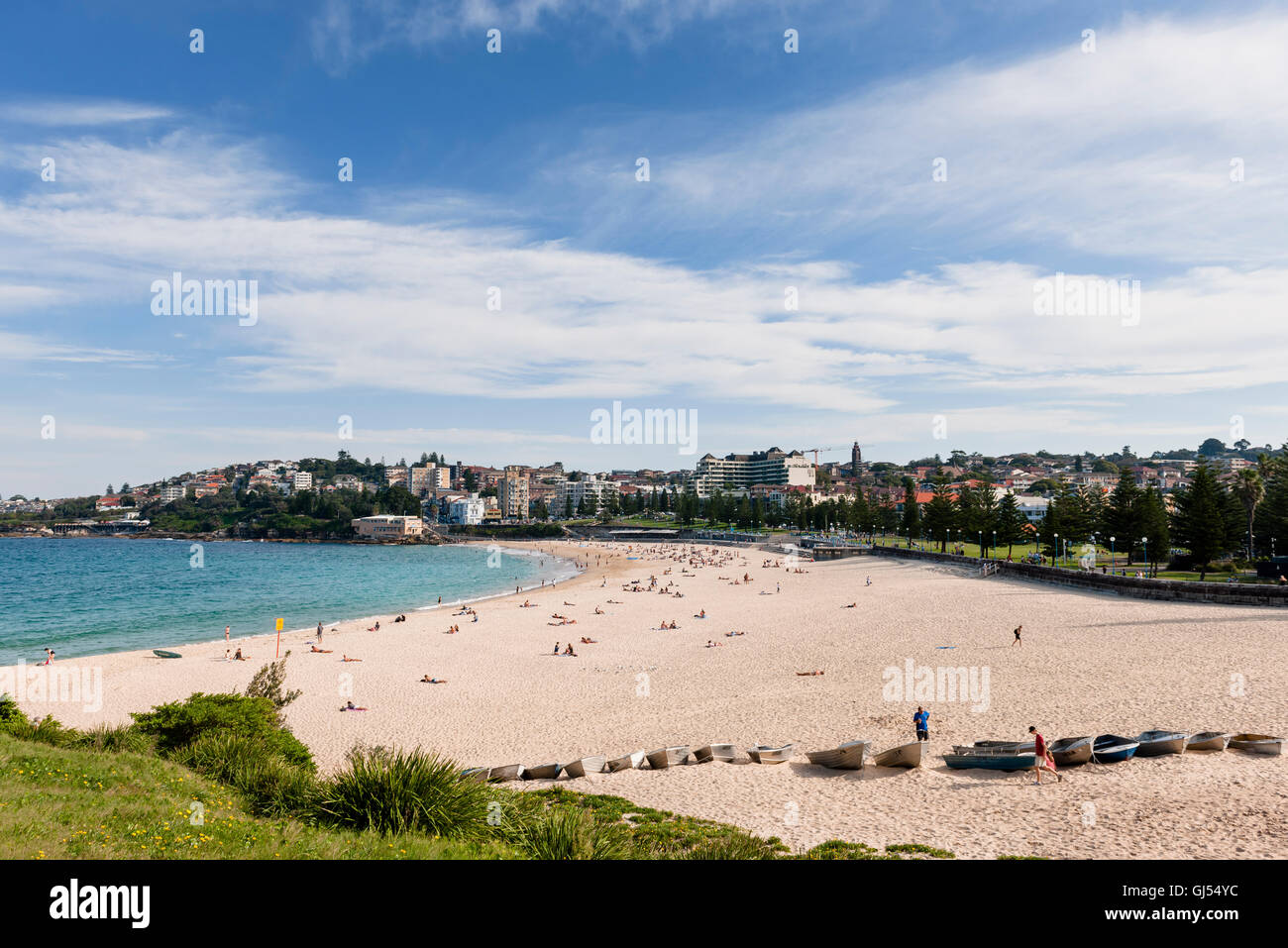 Übersicht von Coogee Beach in Sydney. Stockfoto