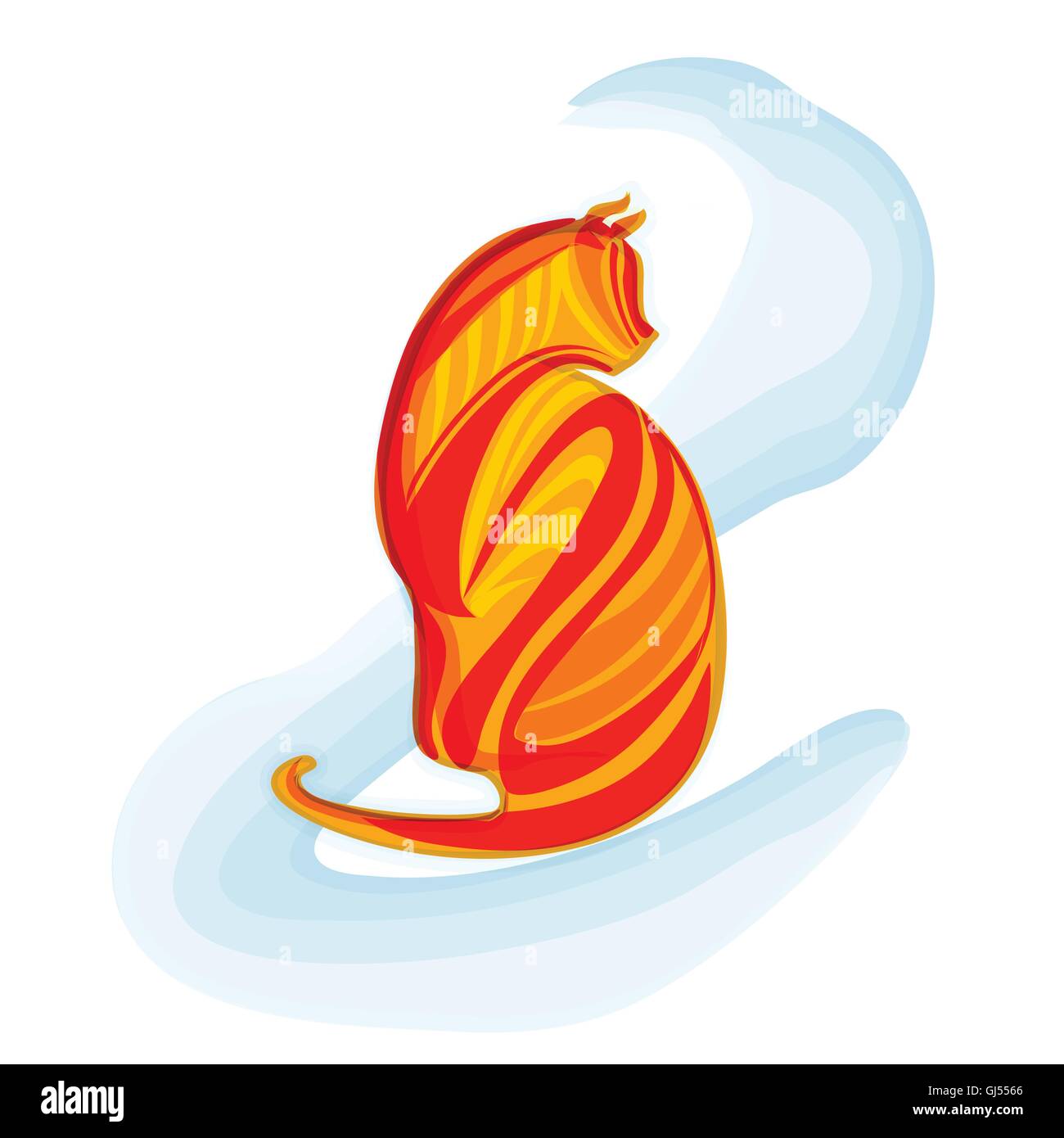 Katze-Silhouette-Malerei. Vector.EPS10 Stock Vektor