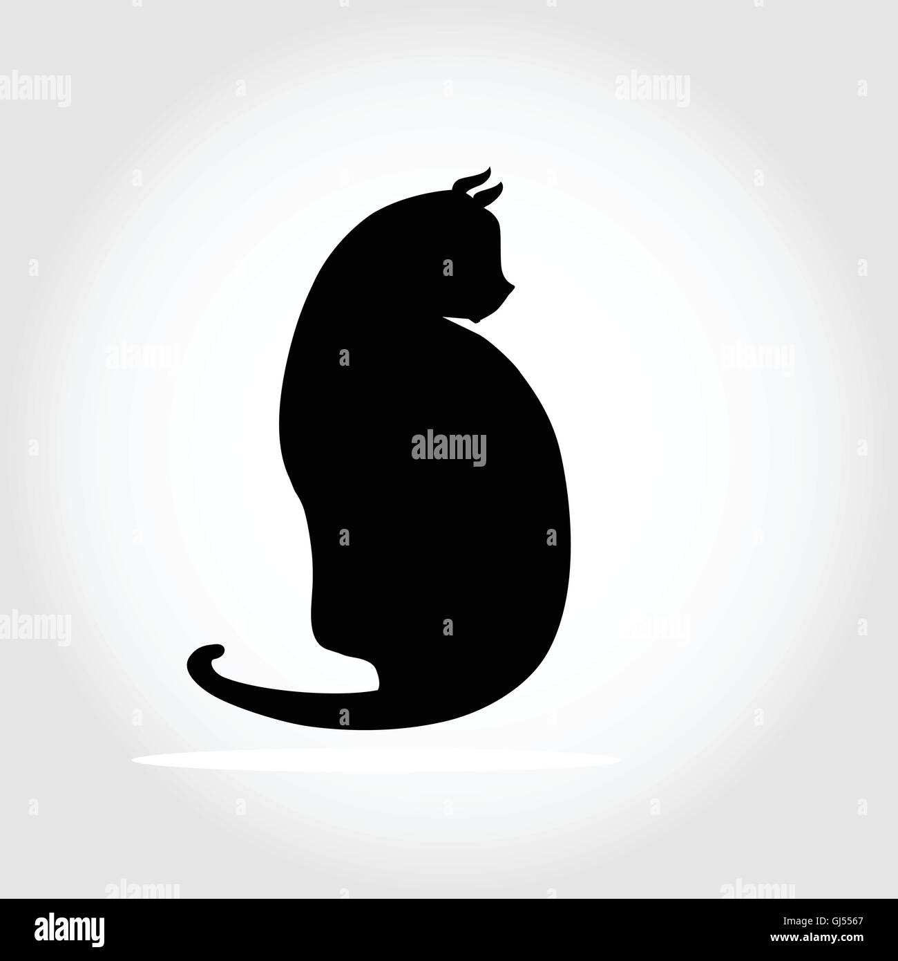 Katze, die stilisierte Silhouette. Vector.EPS8 Stock Vektor