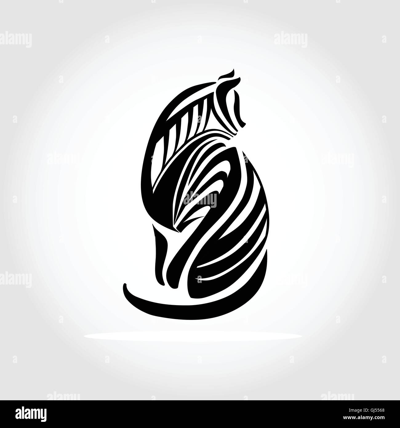 Katze, die stilisierte Silhouette. Vector.EPS8 Stock Vektor