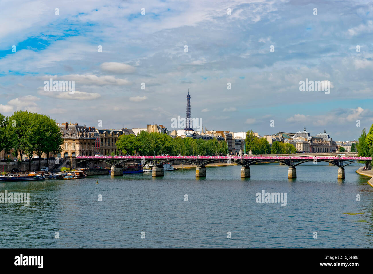 Pont des Arts und "Seine", Paris, Frankreich Stockfoto