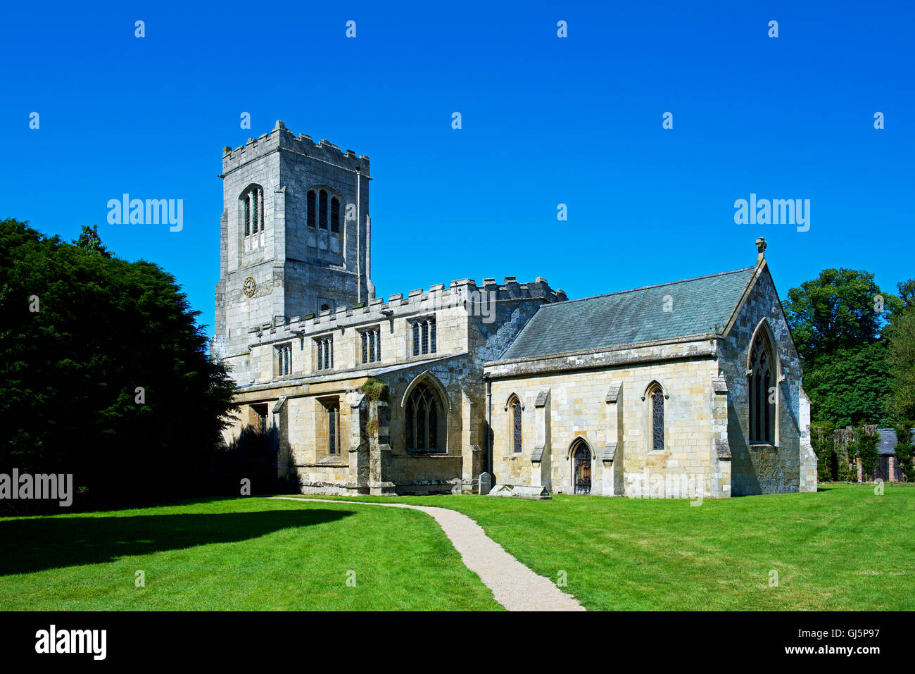 St.-Martins Kirche, Burton Agnes, in der Nähe von Driffield, East Yorkshire, England UK Stockfoto