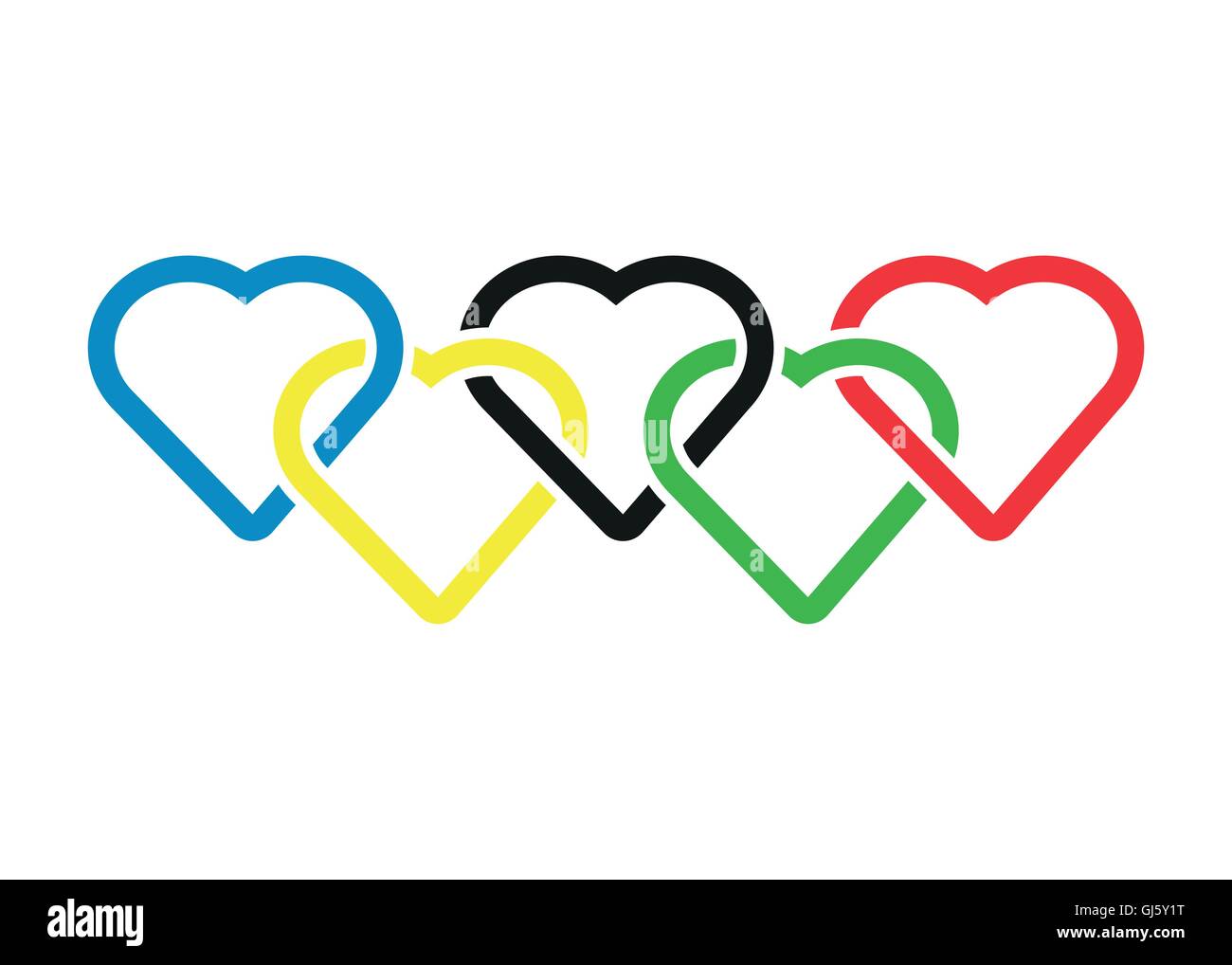 Ol Ringe Design der olympischen ringe Stock-Vektorgrafiken kaufen - Alamy