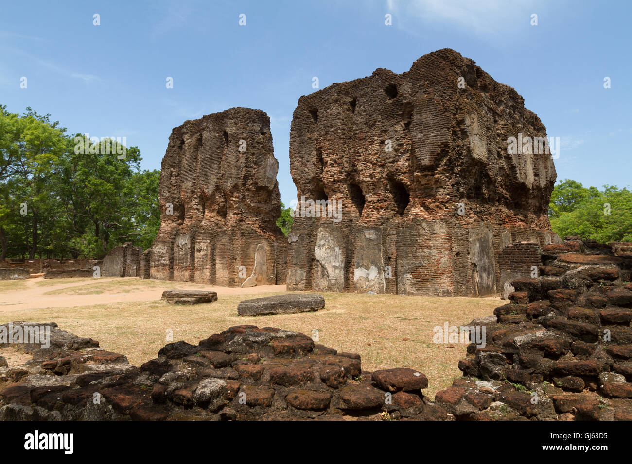 Der Königliche Palast von König Parakumba in Polonnawura, Sri Lanka Stockfoto