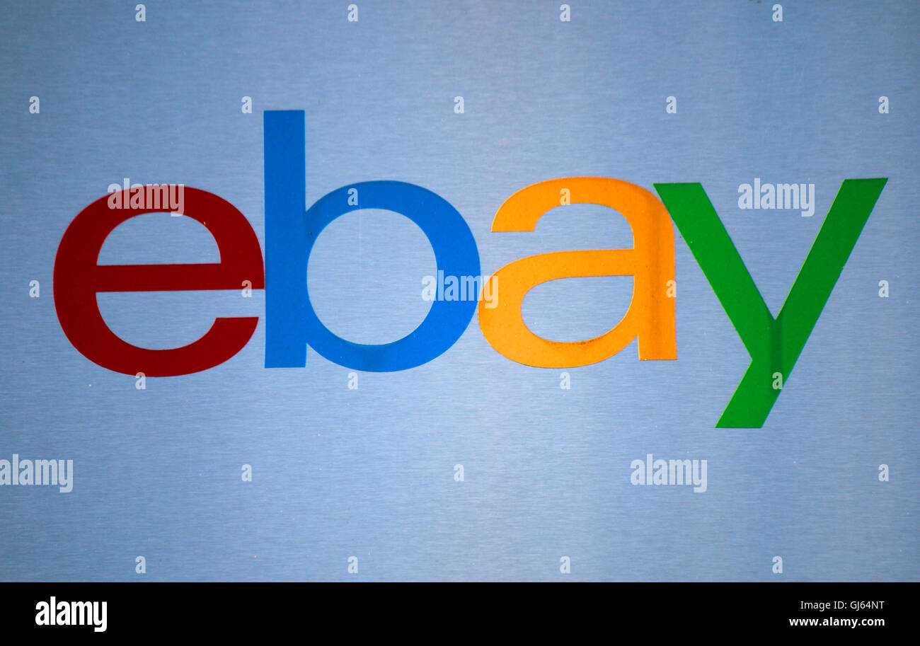Logo der Marke "EBay", Berlin. Stockfoto
