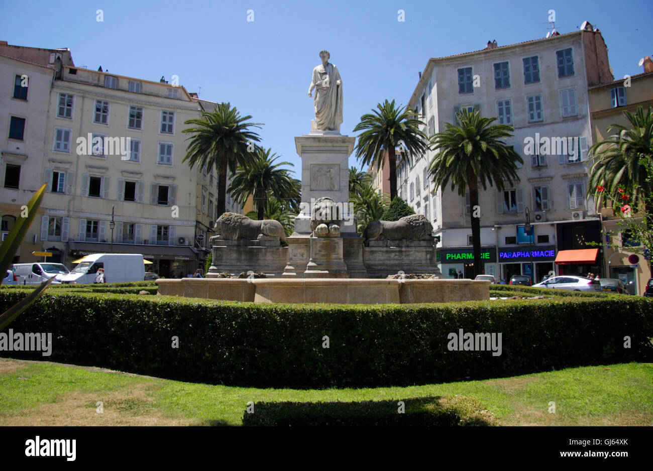Napoleon Bonaparte - Statue, Ajaccio, Korskia, Frankreich. Stockfoto