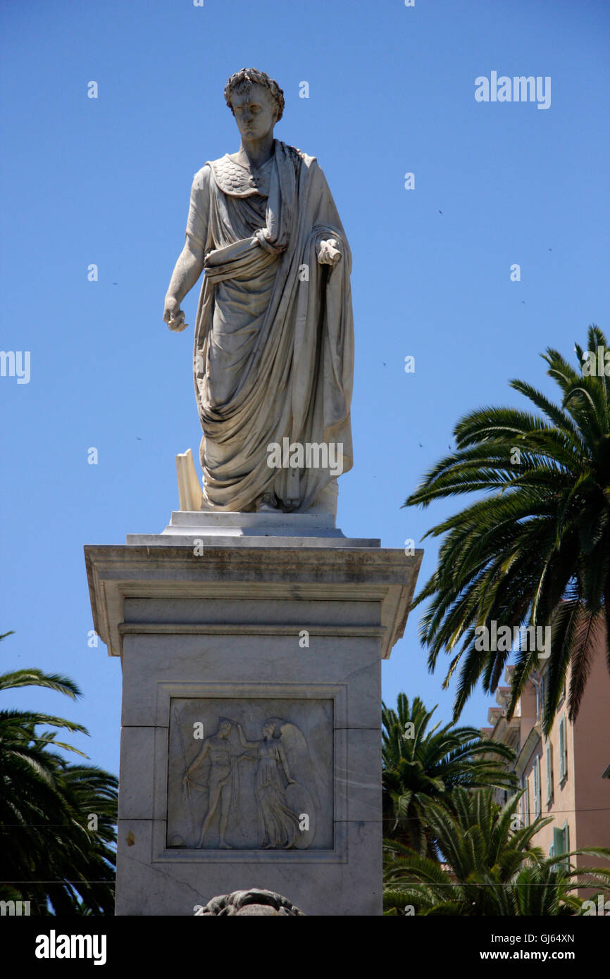 Napoleon Bonaparte - Statue, Ajaccio, Korskia, Frankreich. Stockfoto