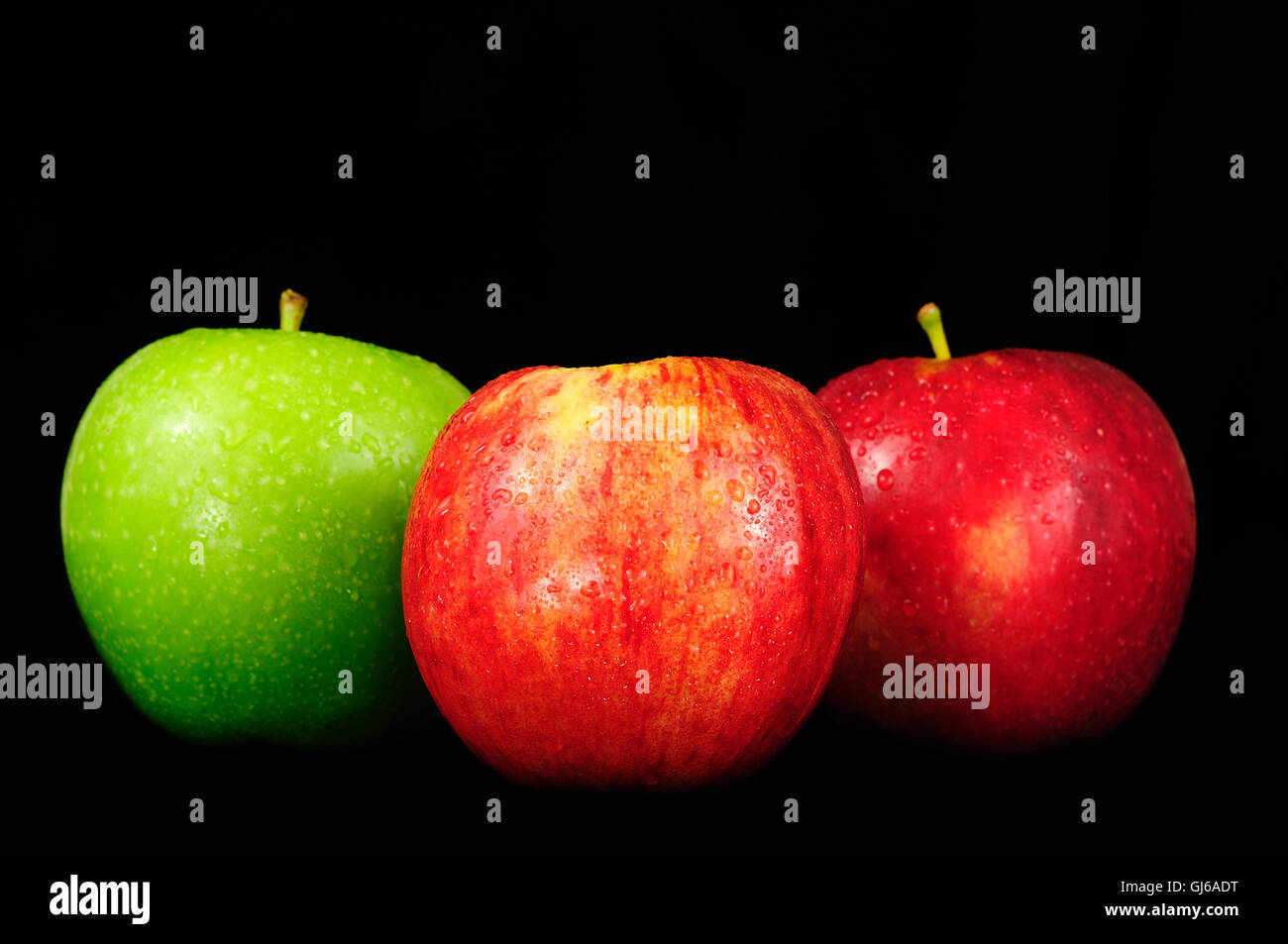 Lebendige Farben Äpfel Stockfoto