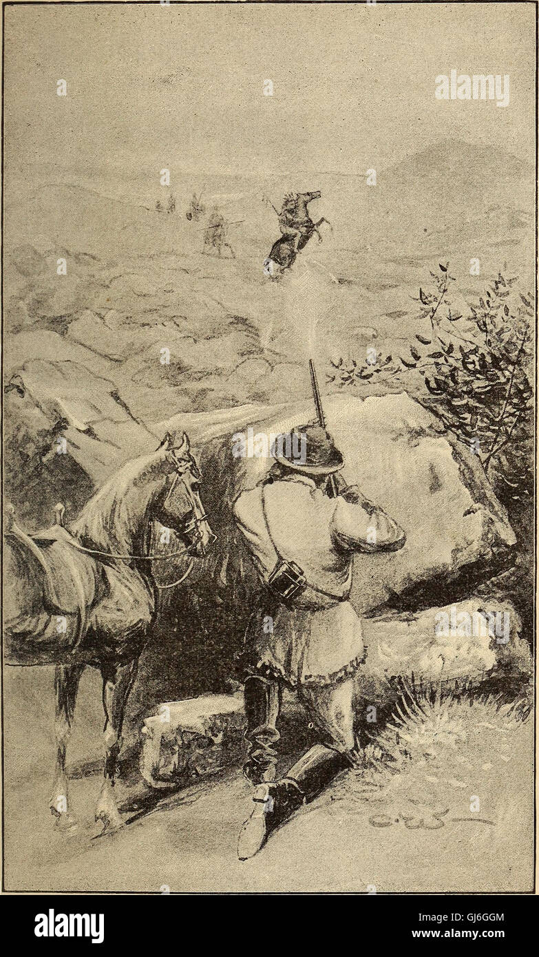 „Sport and Adventures Among the North-American Indians“ (1890) erzählt die Erfahrungen des Autors bei der Jagd, dem Fallen und der Begegnung mit indianischen Stämmen im späten 19. Jahrhundert, wobei der kulturelle Austausch und Aktivitäten im Freien hervorgehoben werden. Stockfoto