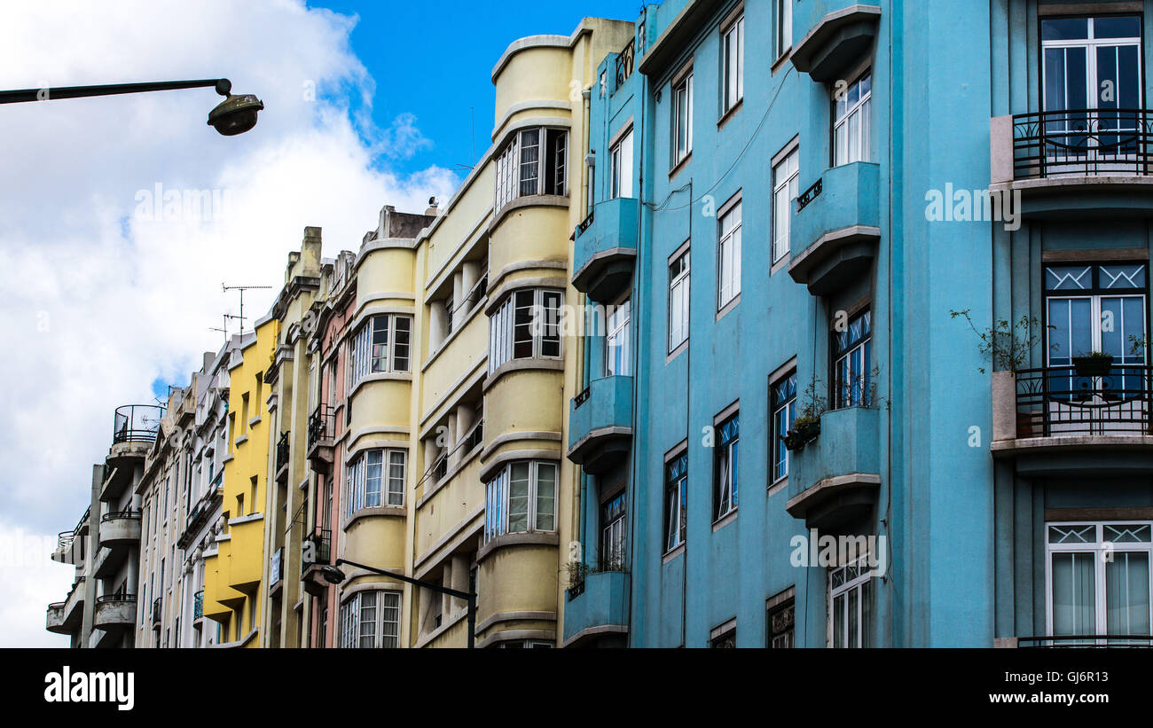 Europa, Portugal, Lissabon, Fassaden von Rato Stockfoto
