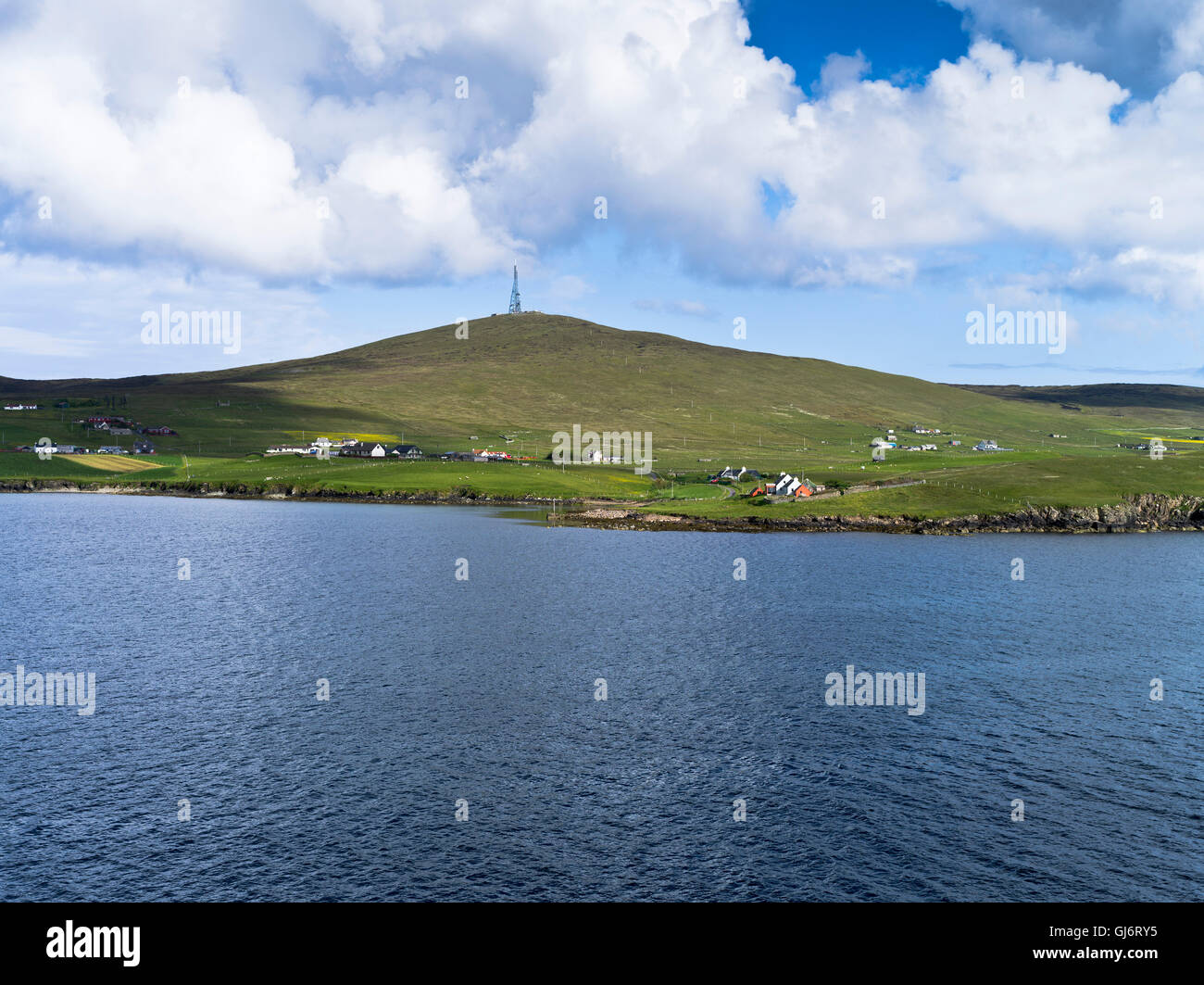 dh ward of Bressay Shetlands BRESSAY SHETLAND Grindiscol Dorf schottische Inseln Landschaft Insel Meer Schottland Stockfoto