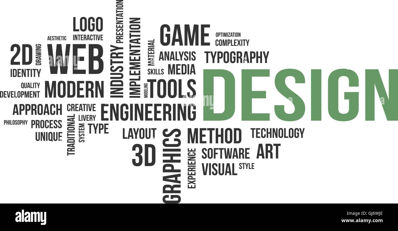 Wortwolke - design Stock Vektor