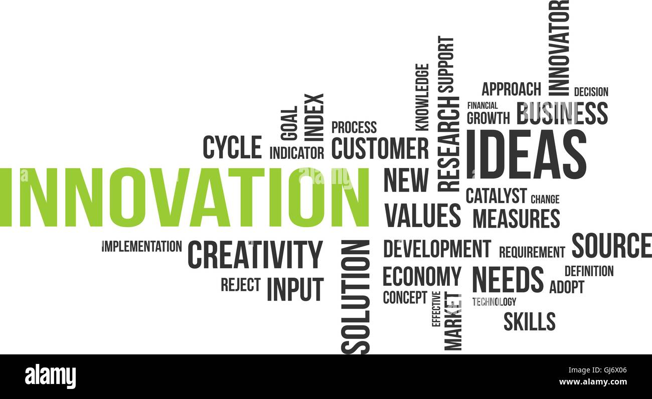 Wortwolke - innovation Stock Vektor