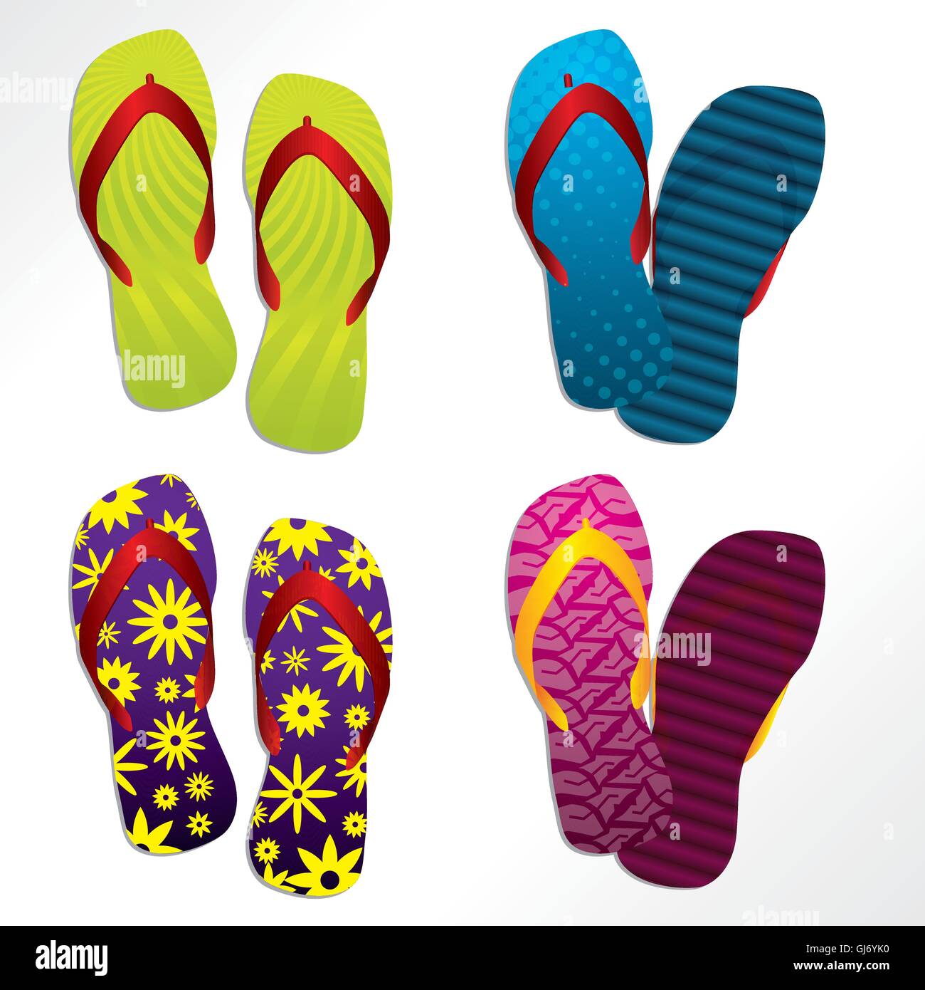 Verschiedenen Flip-Flop Design Stock Vektor