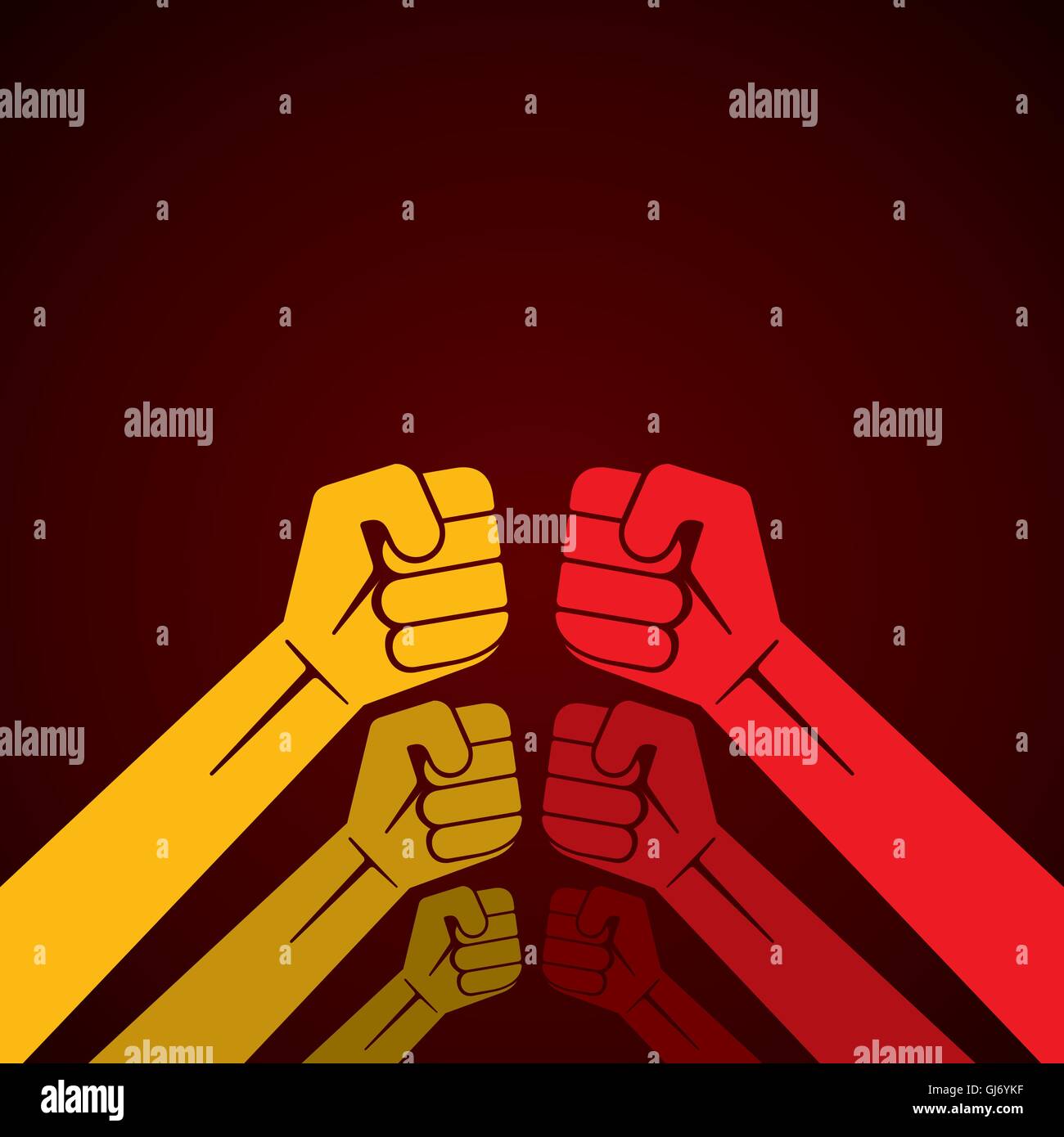 Hand-Faust oder oder bereit, Hand zu kämpfen Stock Vektor