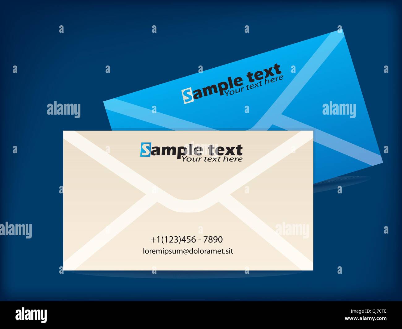 Umschlag wie Visitenkarten-designs Stock Vektor