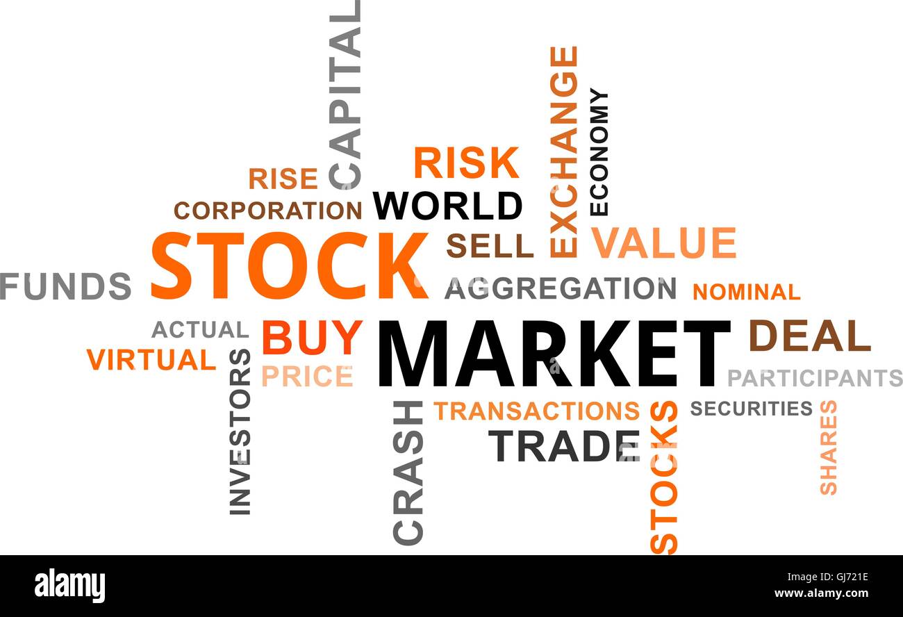 Wortwolke - Börse Stock Vektor