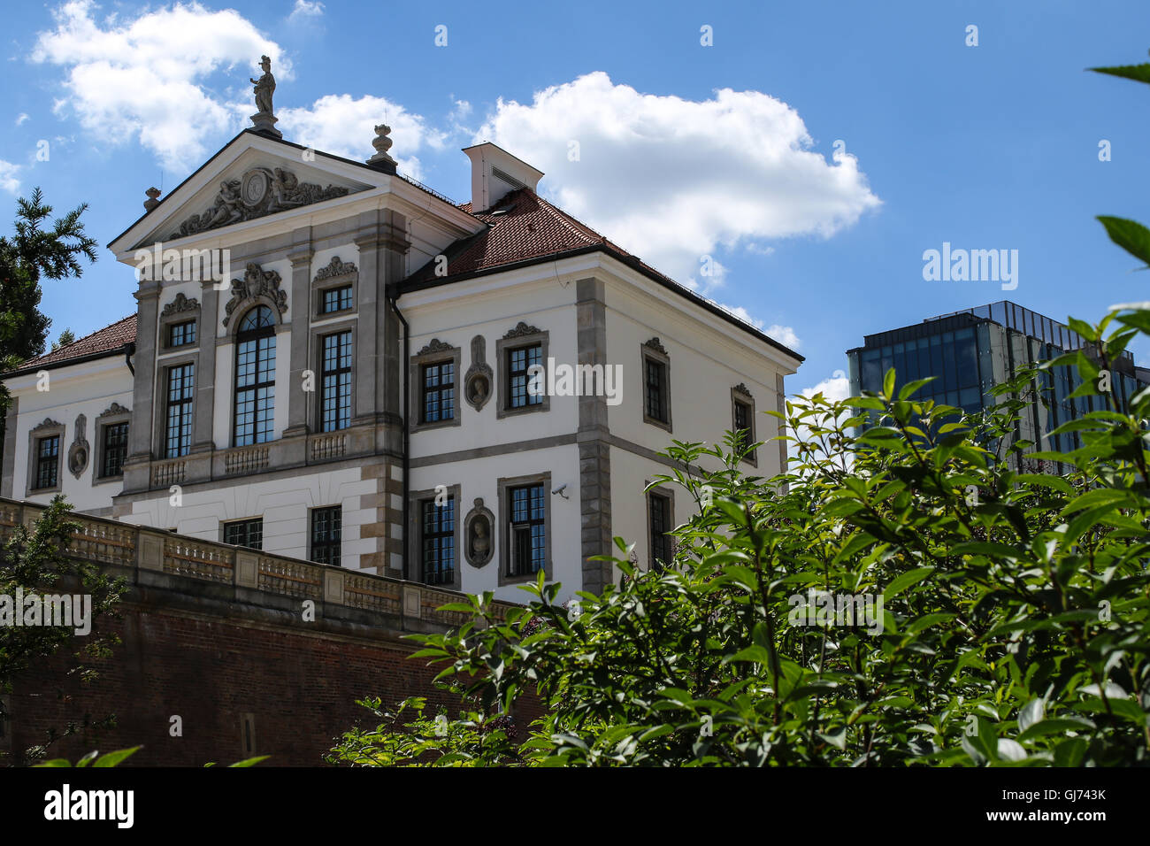 Chopin-Museum auf der Böschung, Rückansicht, Warschau Stockfoto