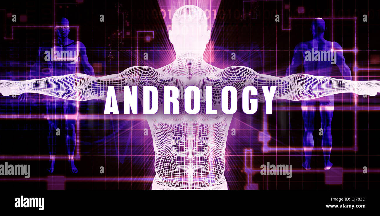 Andrologie als Digitaltechnik medizinische Konzept Kunst Stockfoto