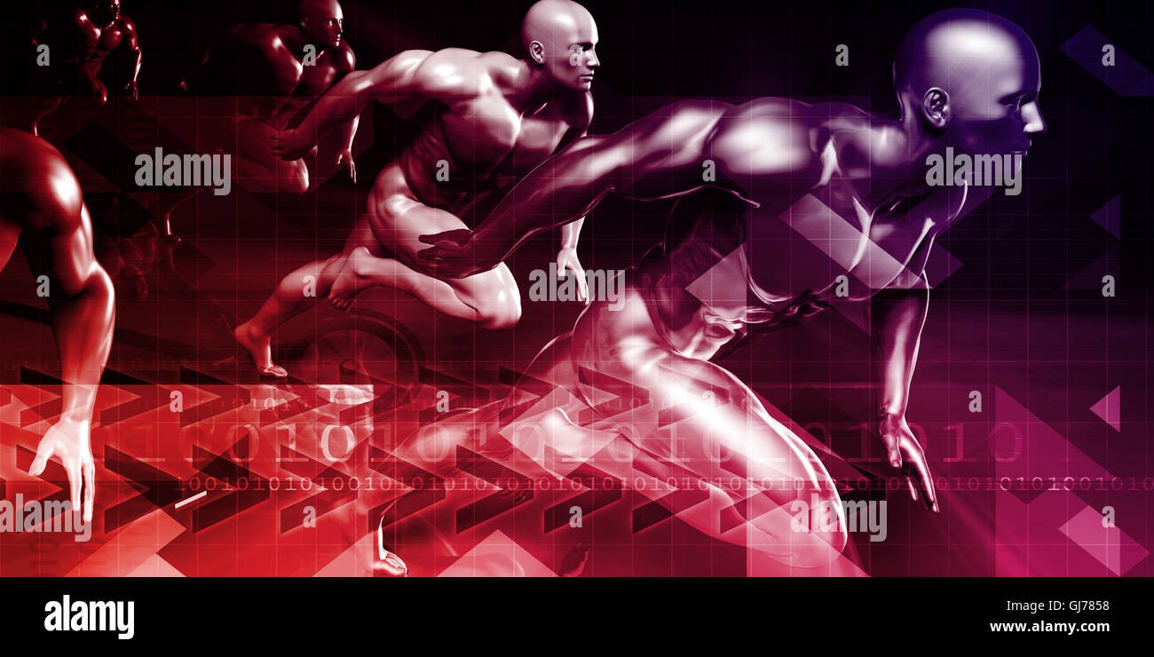 Zukunftstechnologie Hintergrund und visuellen Daten der Zukunft Stockfoto