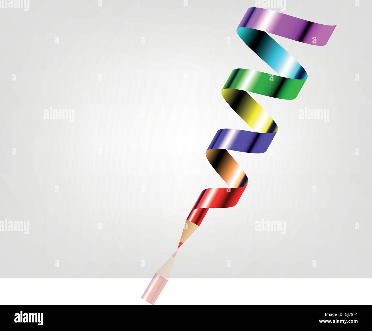 Bleistift Kunst Farbgestaltung, alpha-Kanal Stock Vektor