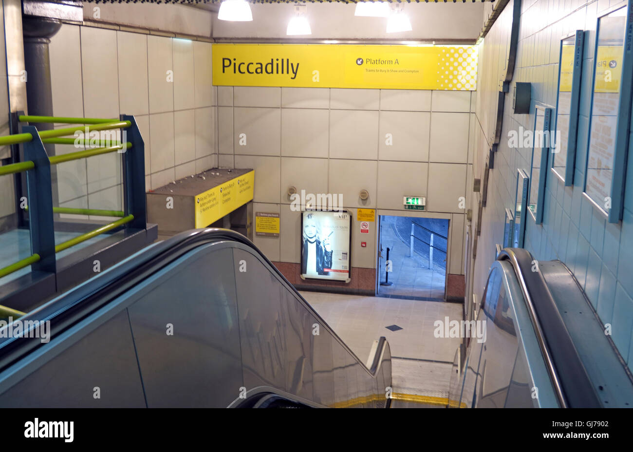 Piccadilly Bahnhof Metrolink, Manchester, North West England, UK M1 2QF Stockfoto