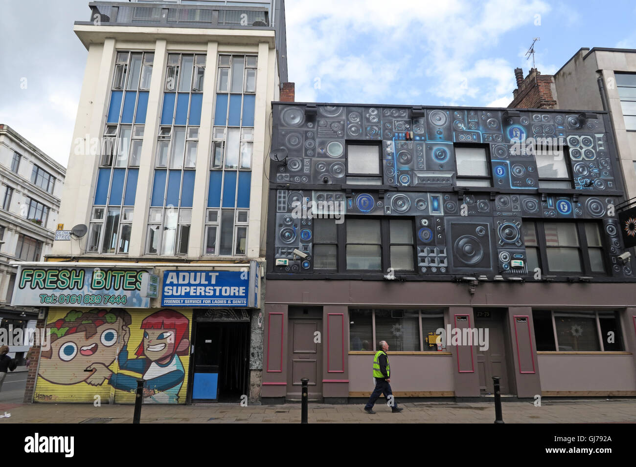 Northern Quarter Artwork, NQ, Manchester, North West England, Großbritannien, M1 1JR Stockfoto