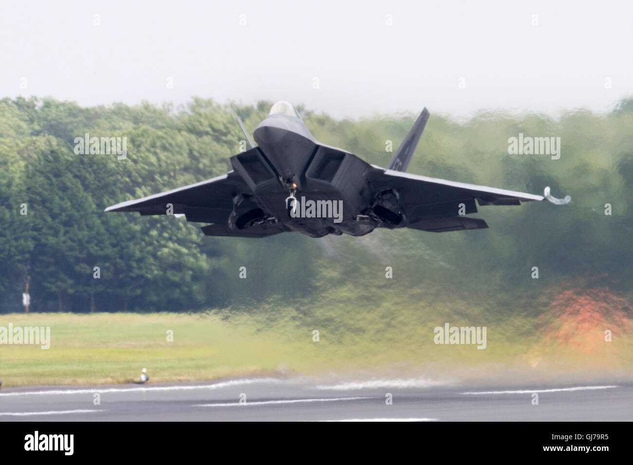 Vereinigte Staaten Luftwaffe USAF F-22A Raptor auf RIAT 2016, Royal International Air Tattoo Stockfoto