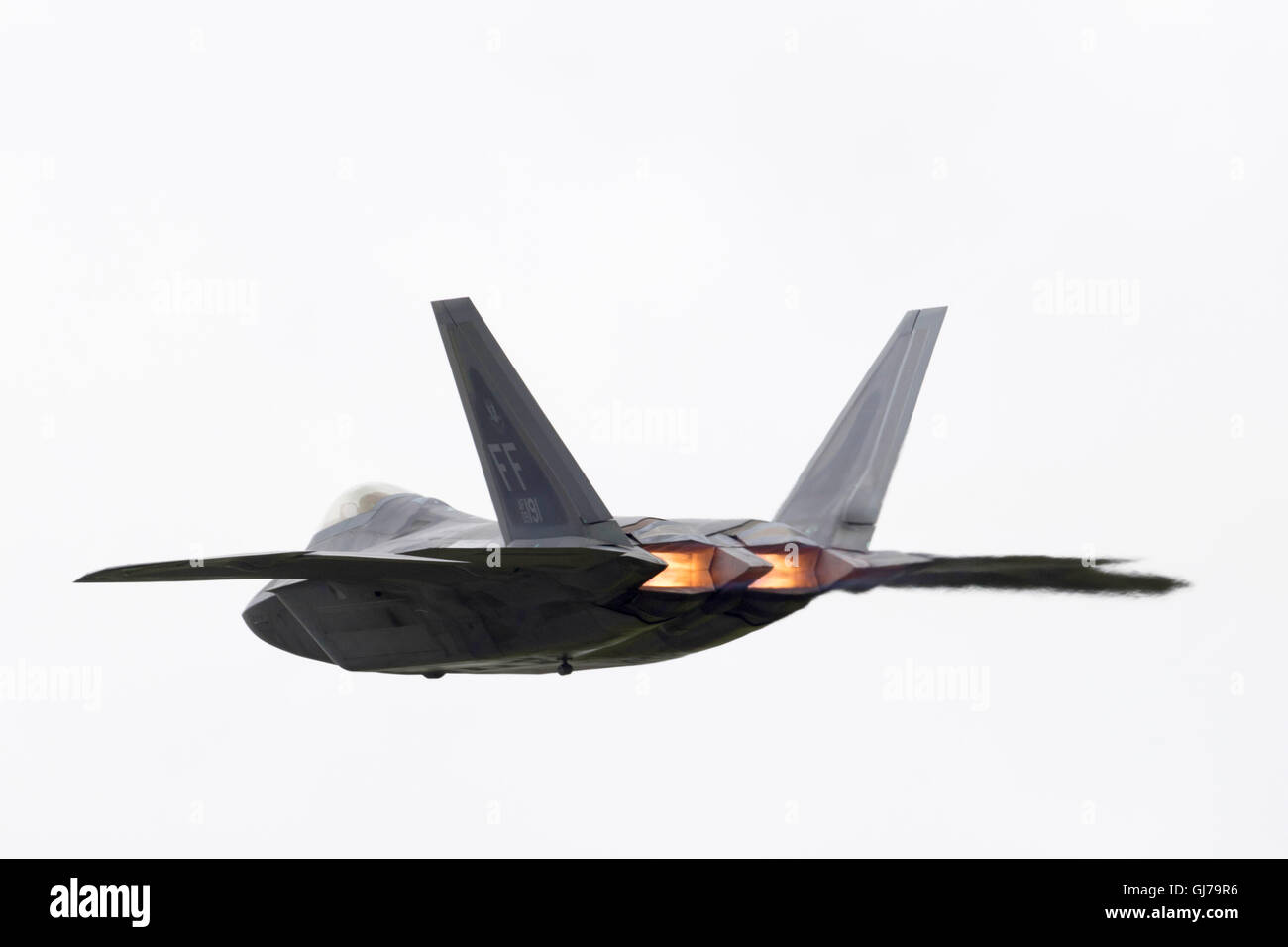 Vereinigte Staaten Luftwaffe USAF F-22A Raptor auf RIAT 2016, Royal International Air Tattoo Stockfoto