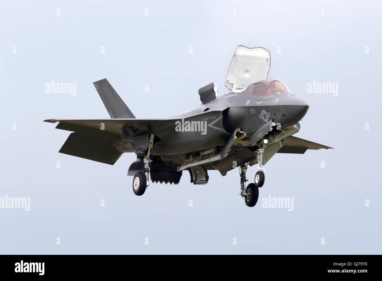 US Marine Corp Lockheed Martin F-35 b Lightning II, den Joint Strike Fighter, VMFAT-501 Stealth bei RIAT 2016 RAF Fairford, Vereinigtes Königreich Stockfoto