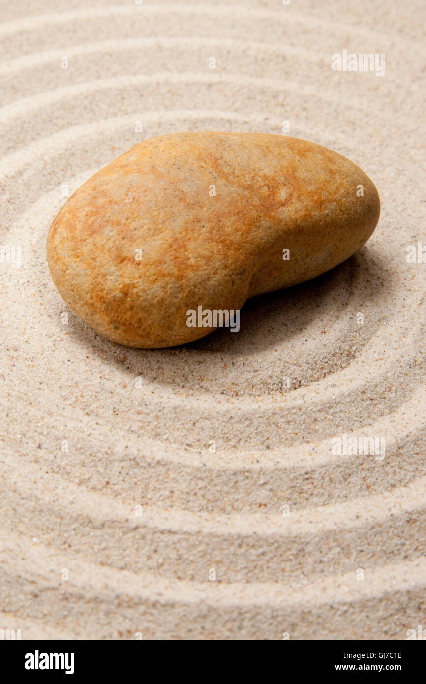 Symmetrische Linien in den sand Stockfoto