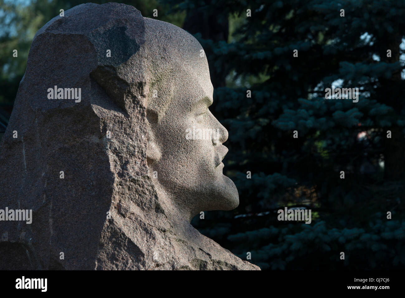 Skulptur von Lenin, Gründer der Sowjetunion im Grutas Park in Druskininkai, Litauen Stockfoto