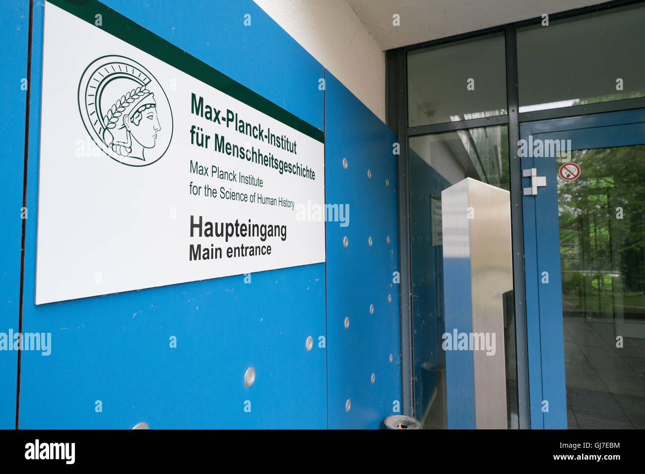 JENA, Deutschland - 29. Mai 2016: Max Planck Institut für die Wissenschaft der menschlichen Geschichte.  Das Institut wurde im März 2014 gegründet. Stockfoto
